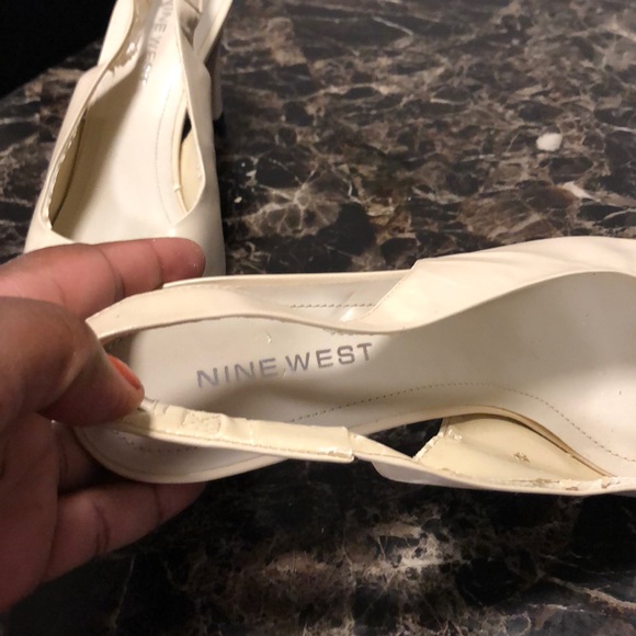 Nine West Cream Slingback Slides - Picture 2 of 5